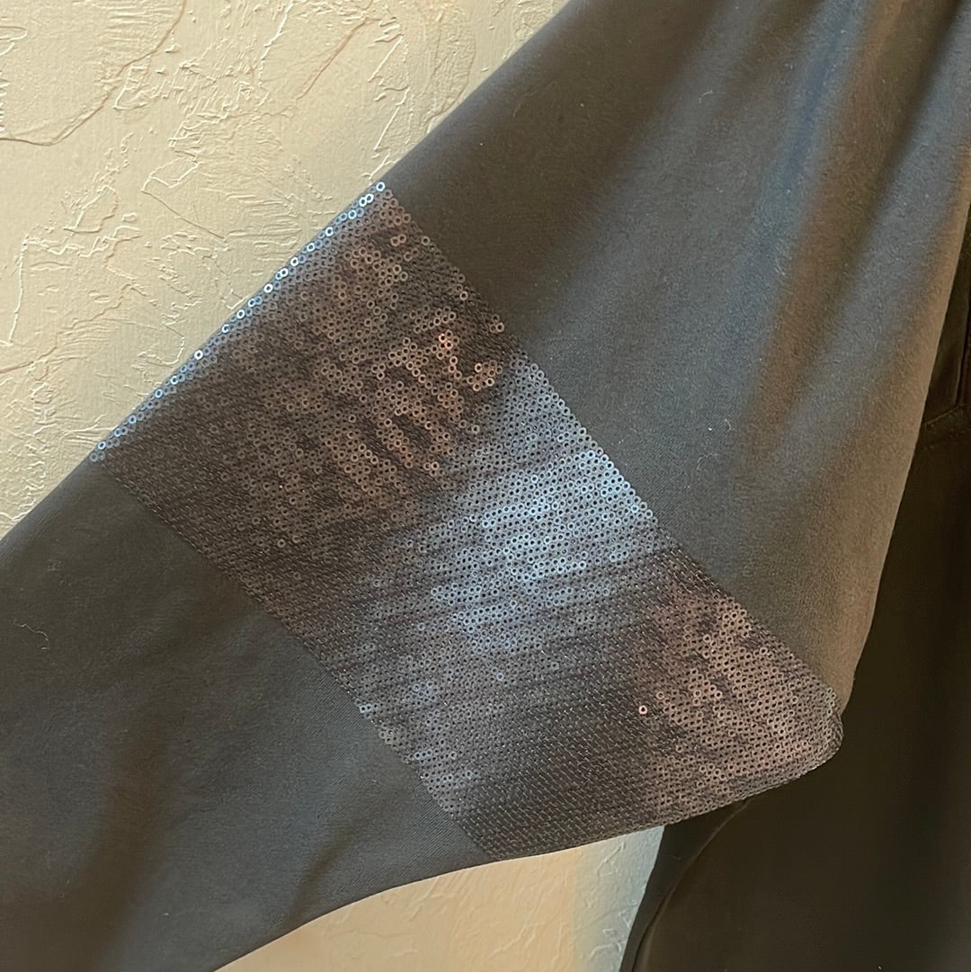 ESQUALO- Sequin Sweatshirt in Black