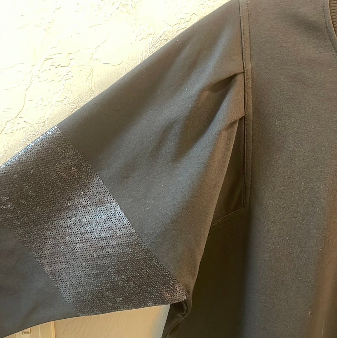 ESQUALO- Sequin Sweatshirt in Black