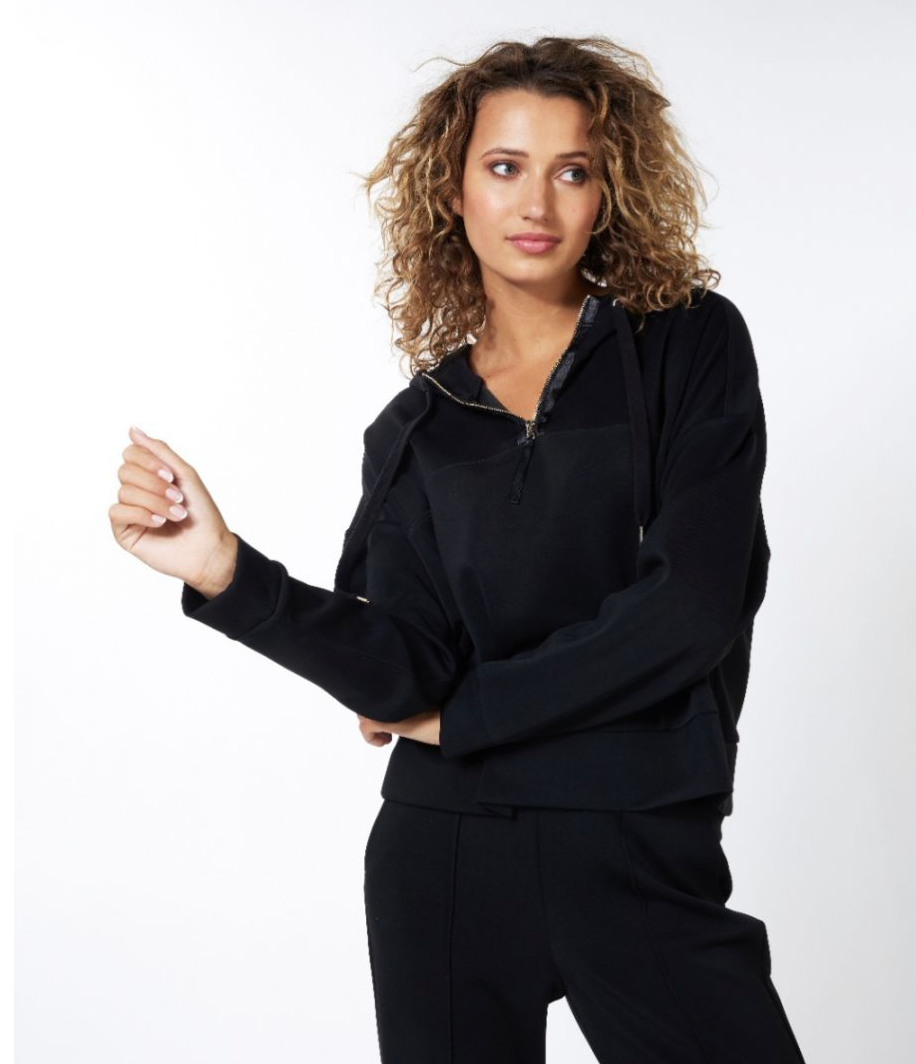 ESQUALO- Modal Hoodie in Petrol OR Black