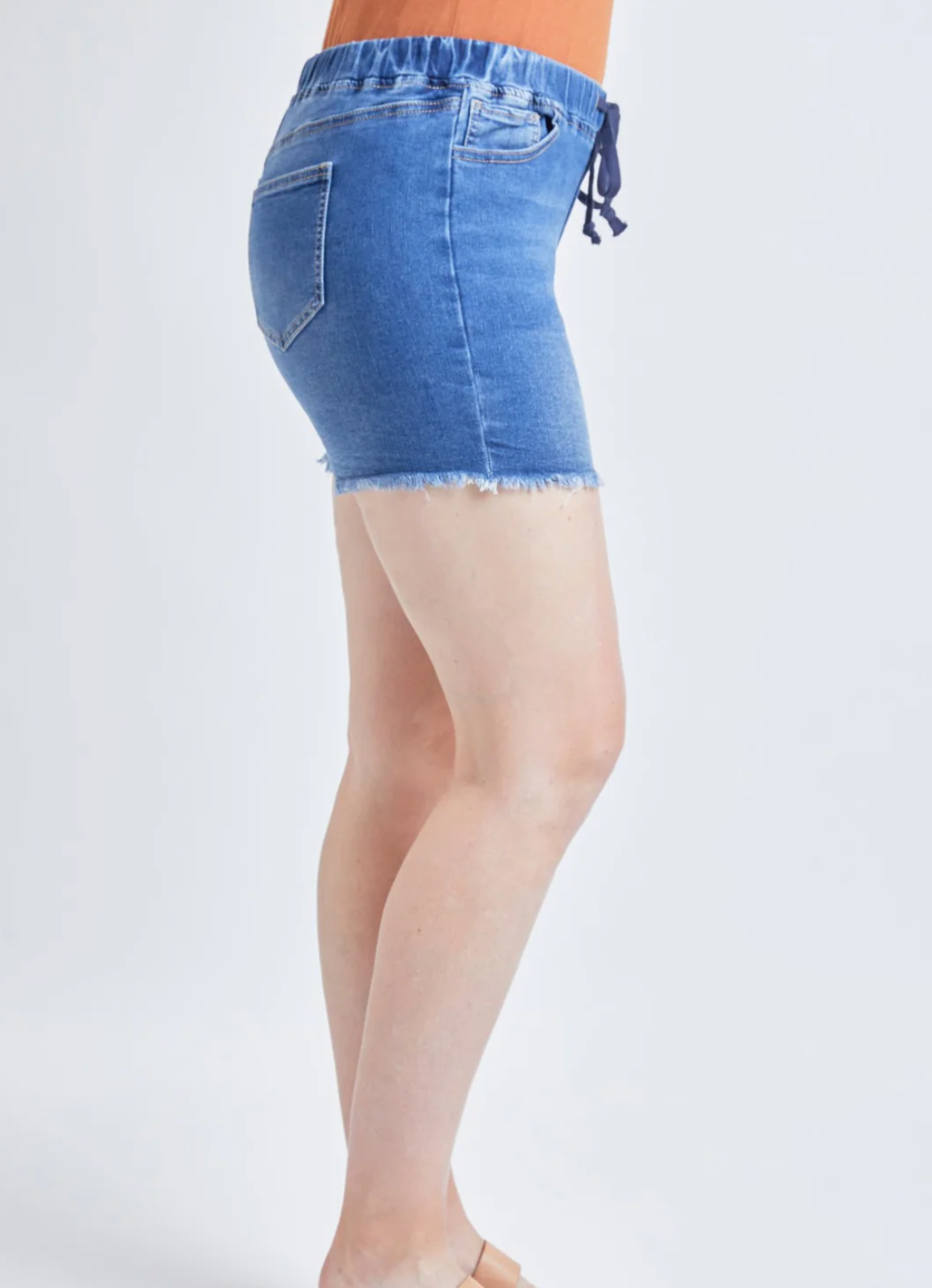Royalty for Me- High Rise Fray Hem Jogger Shorts in Assorted Colors