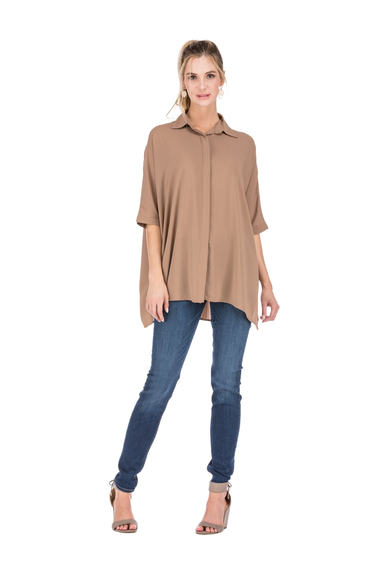 JADE- BUTTON OVER SHIRT IN ASSORTED COLORS