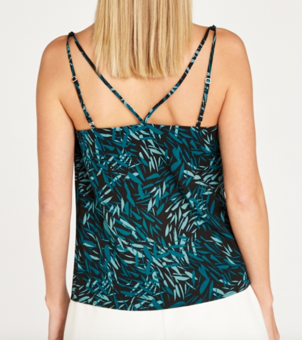 Apricot- Black Leaf X Back Tank