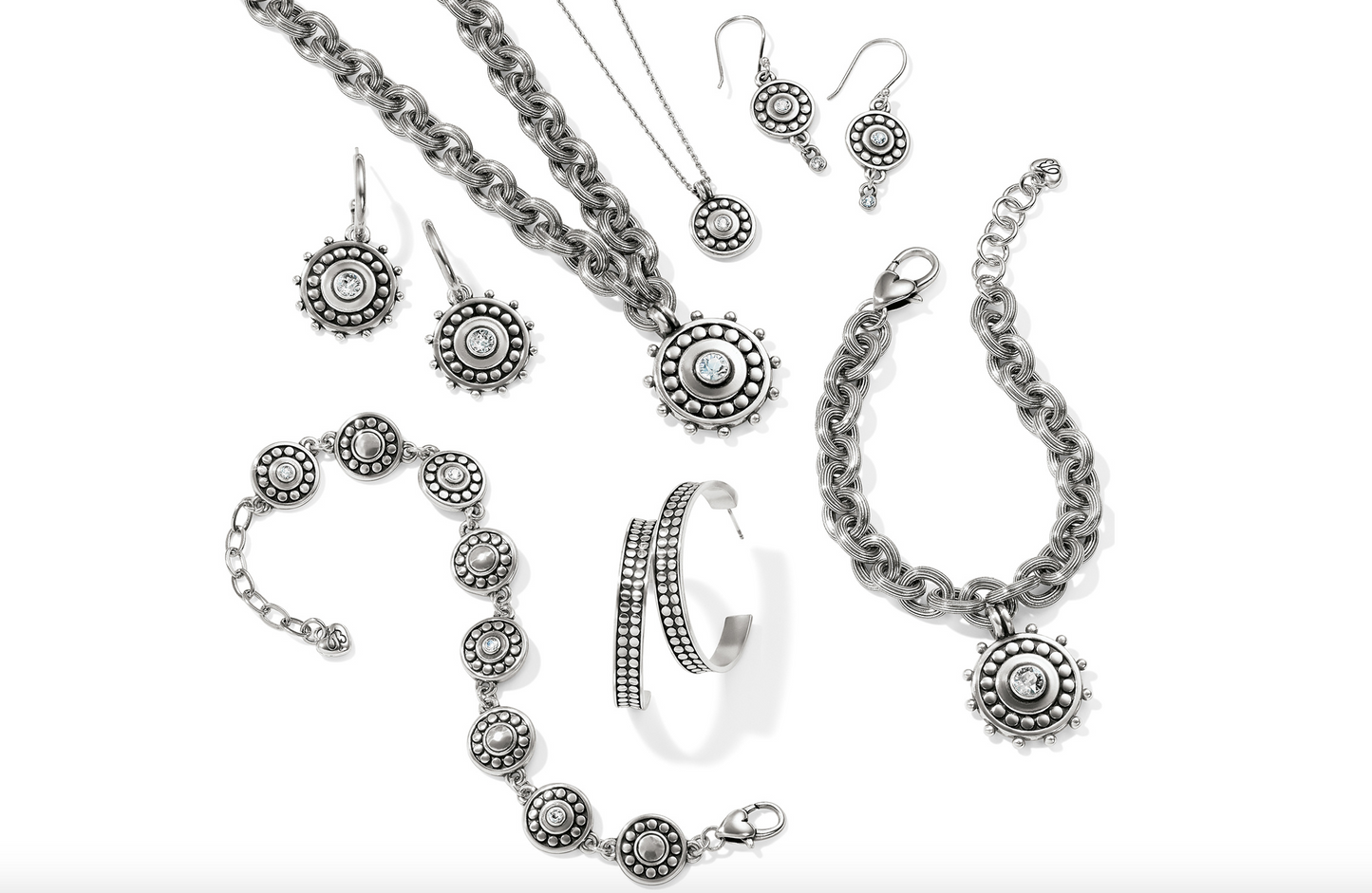 Brighton- Pebble Dot Medallion Petite Reversible Necklace