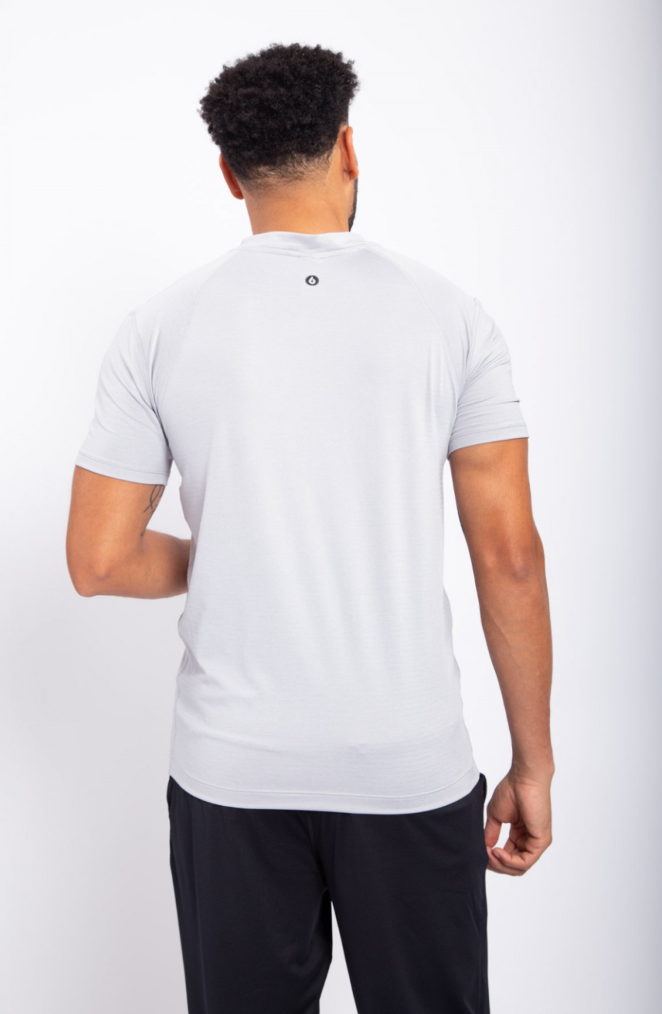Mono B- Men's Micro-Perforated Stripe Short Sleeve