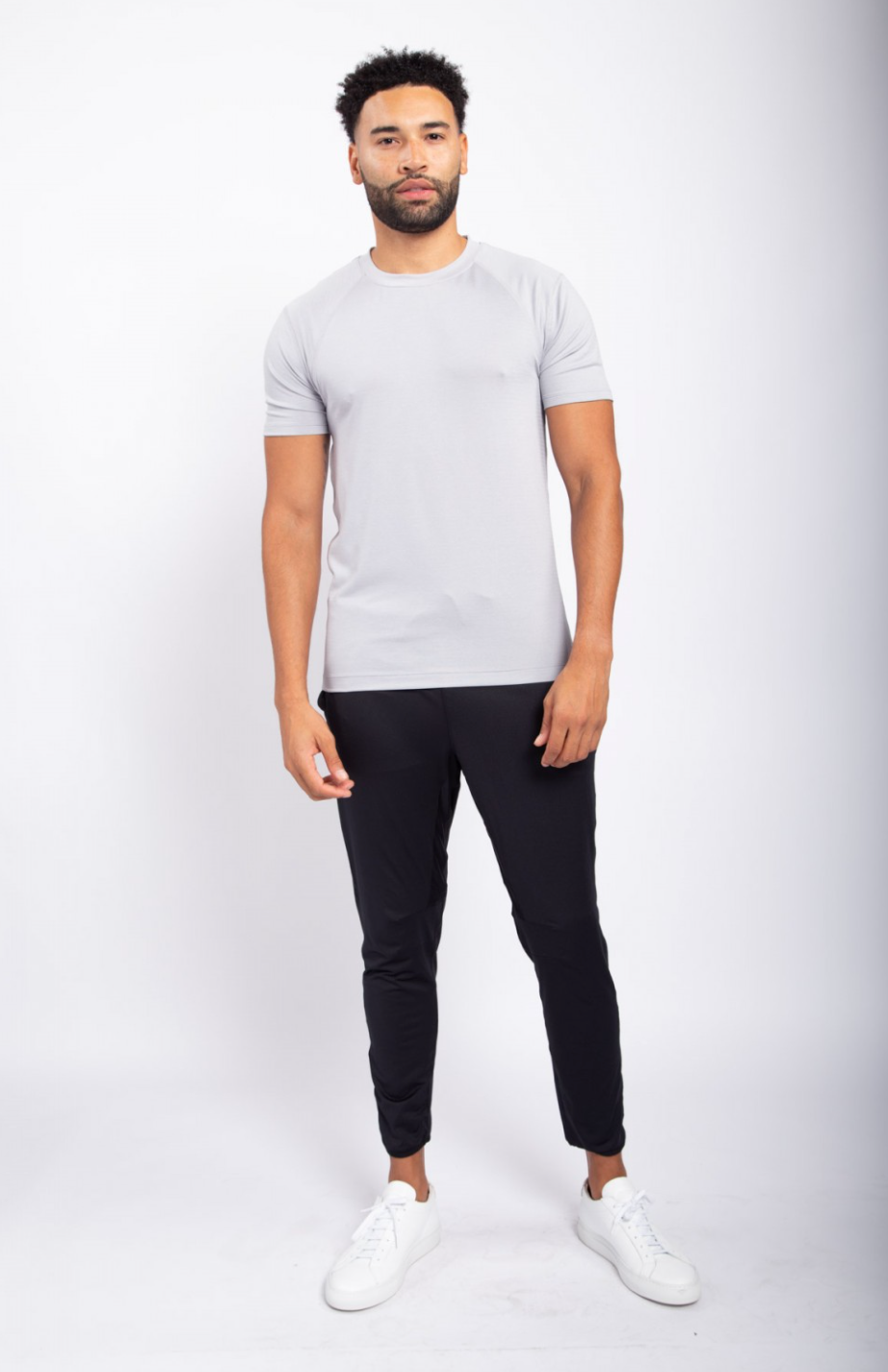 Mono B- Men's Micro-Perforated Stripe Short Sleeve