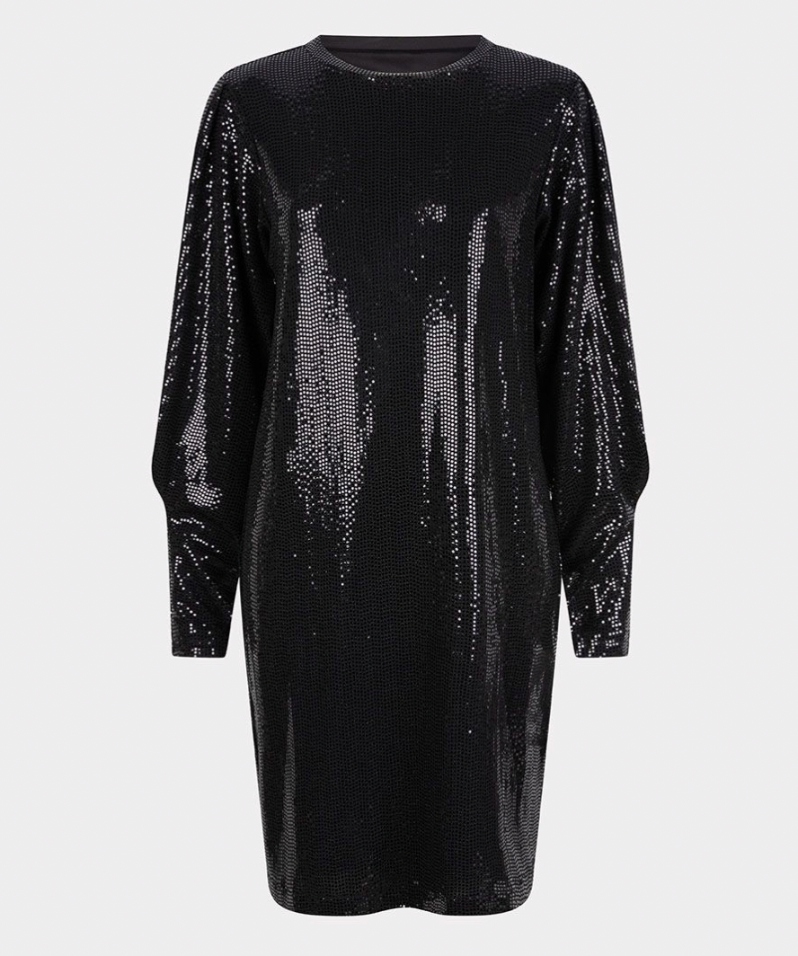 Esqualo- Sequin Stretch Dress in Black