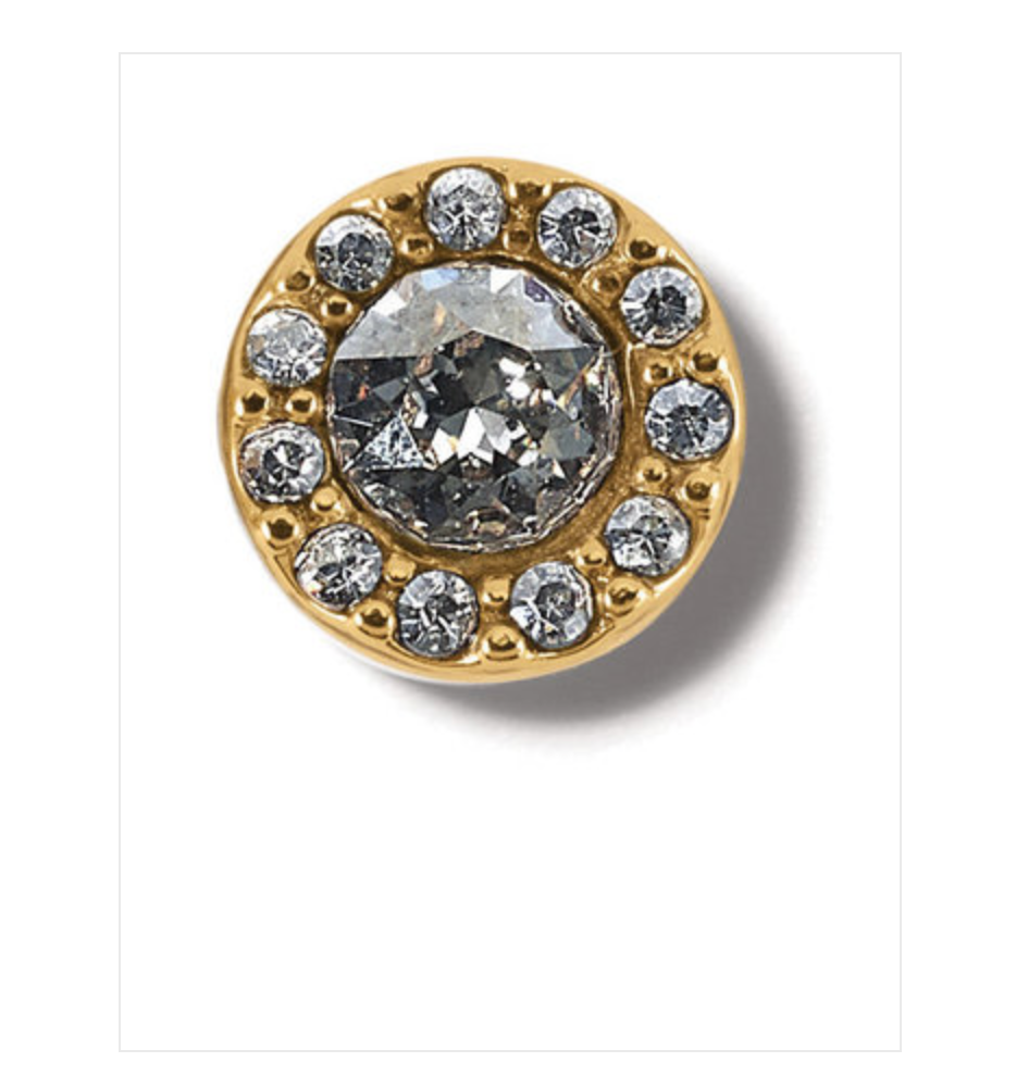 Brighton- Illumina Solitaire Gold Post Earrings