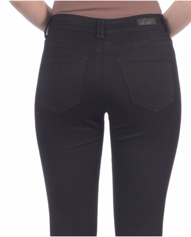 Lola Jeans- Alexa High Rise Skinny Button Up in Black