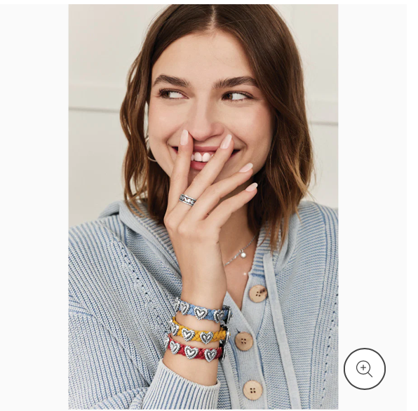 Brighton- Roped Heart Braid Bandit Bracelet