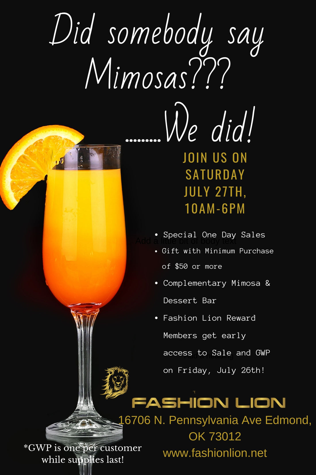 Did Somebody Say Mimosas??? We Did!