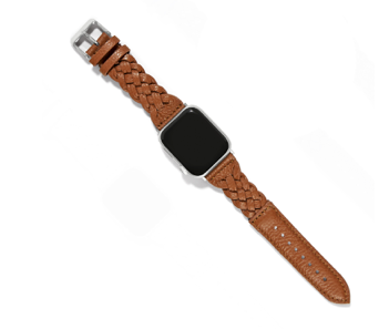 Brighton- Sutton Braided Leather Apple Watch Band in Luggage