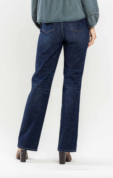 Judy Blue- High Waist Button-Fly Straight