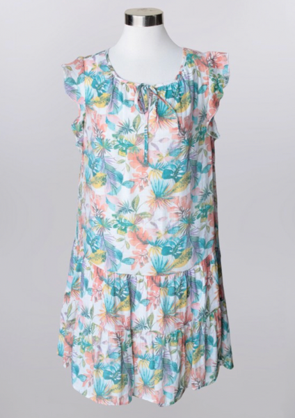 Keren Hart- Spring Floral Flutter Sleeve Dress