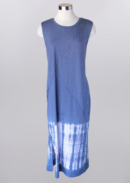 Keren Hart- Knit Sleeveless Midi Dress with Tie Dye Detail