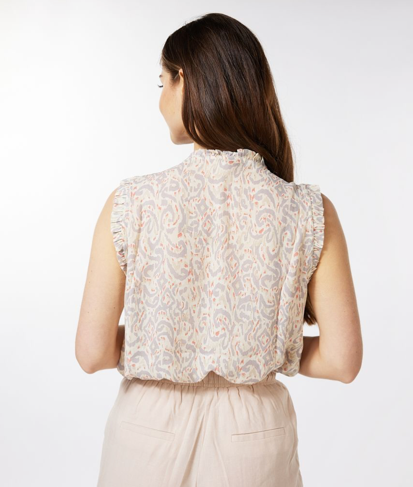 Esqualo- Sleeveless Sunny Vibes Blouse