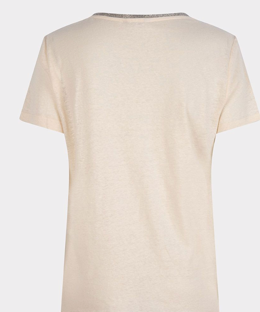 Esqualo-Fancy V-Neck Tee In Off White