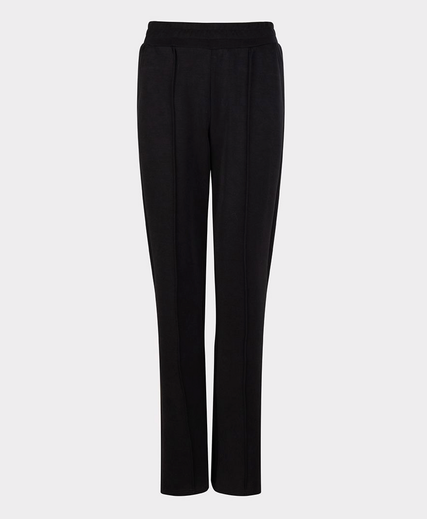 Esqualo- Modal Flare Trousers in Black