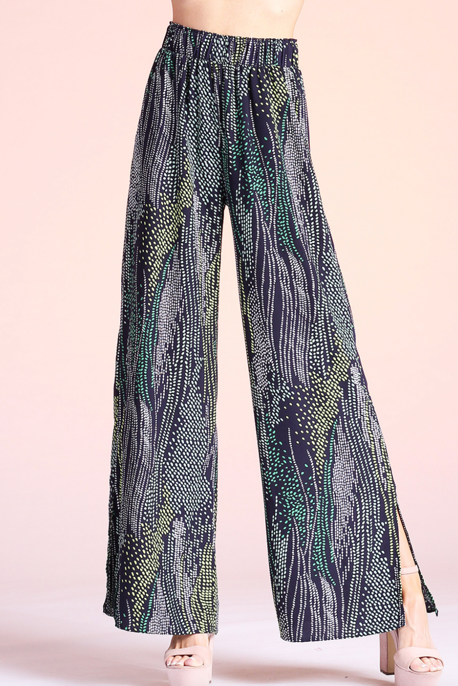 Tyche- Dream Beads Print Palazzo Pants