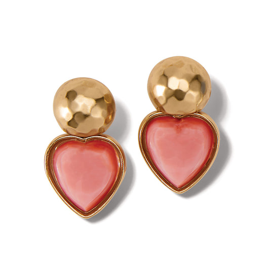 Brighton- Loving Heart Post Drop Earrings