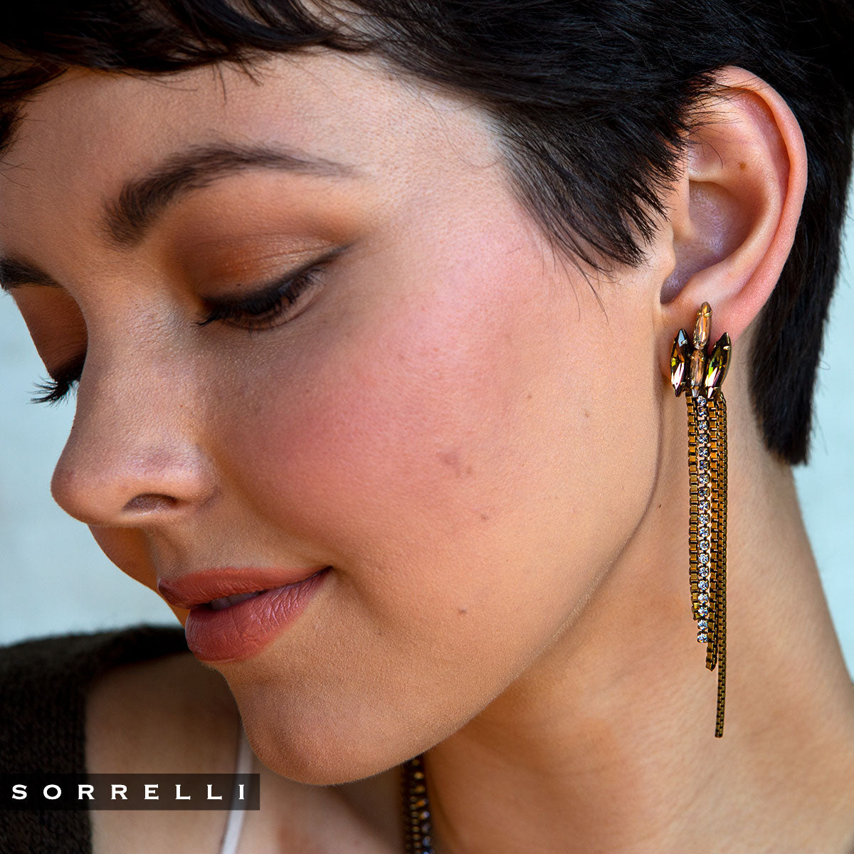 Sorrelli- Banks Dangle Earrings in Selvedge Denim