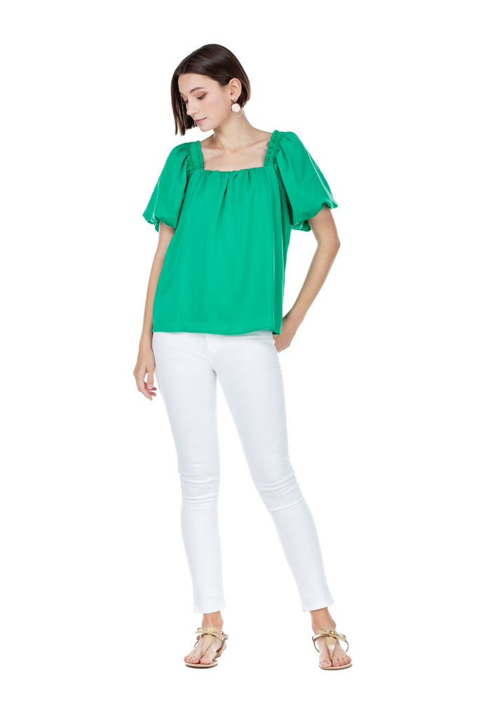 Jade- Puff Sleeve Top in Assorted Colors