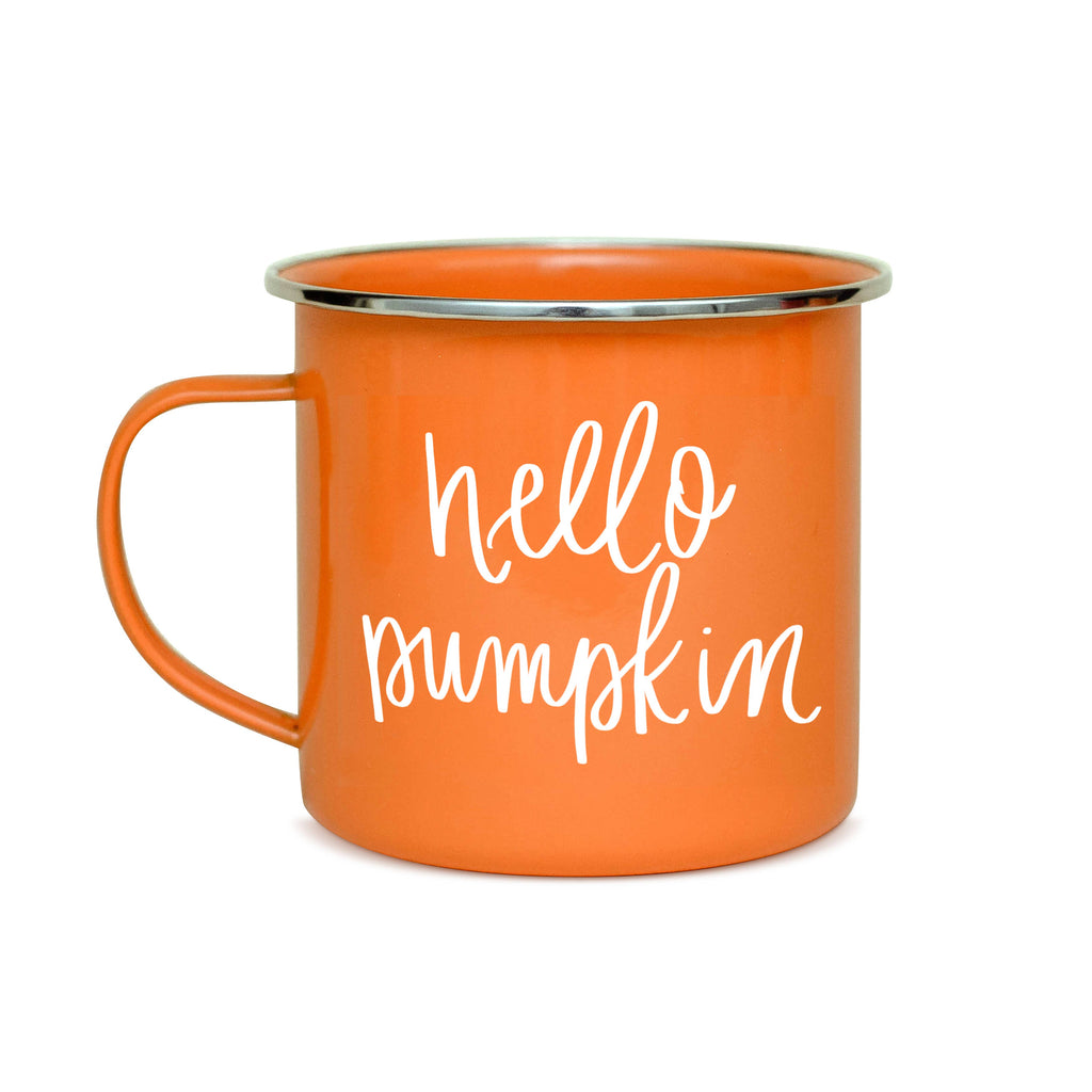 Sweet Water Decor - Hello Pumpkin Orange Coffee Mug - Fall Home Decor & Gifts