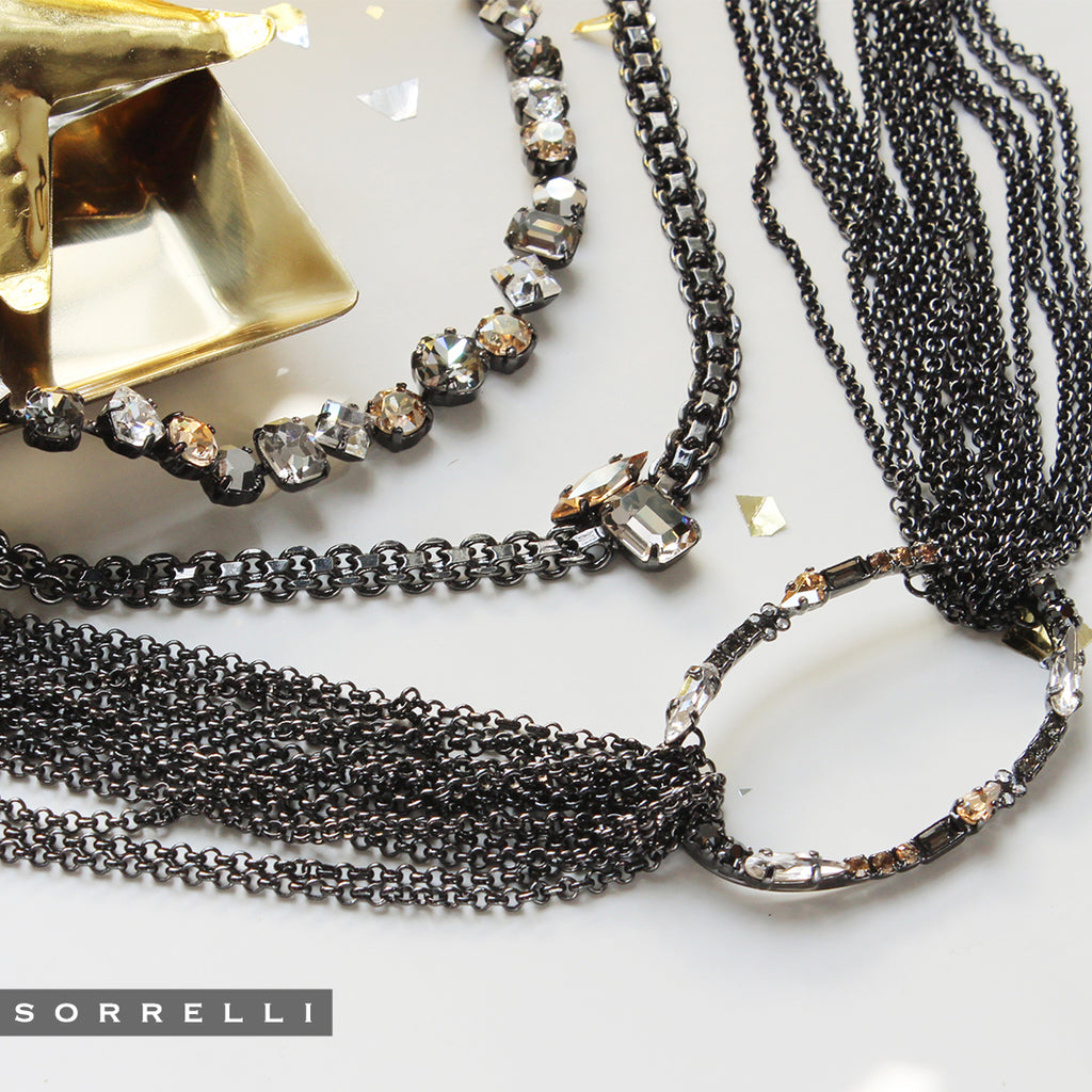 Sorrelli- Giselle Tennis Necklace in Golden Shadow