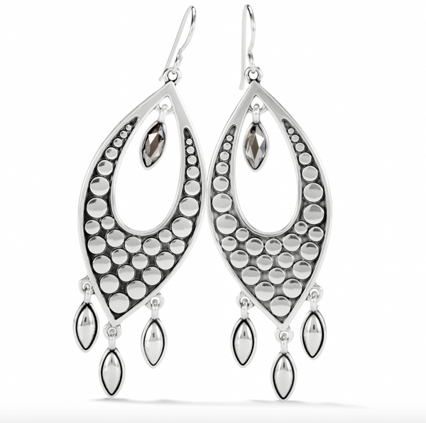 Brighton-Pebble Disc Marquise Statement French Wire Earrings