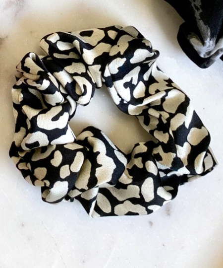 Pretty Simple- Scrunchies in Ivory Leopard Print