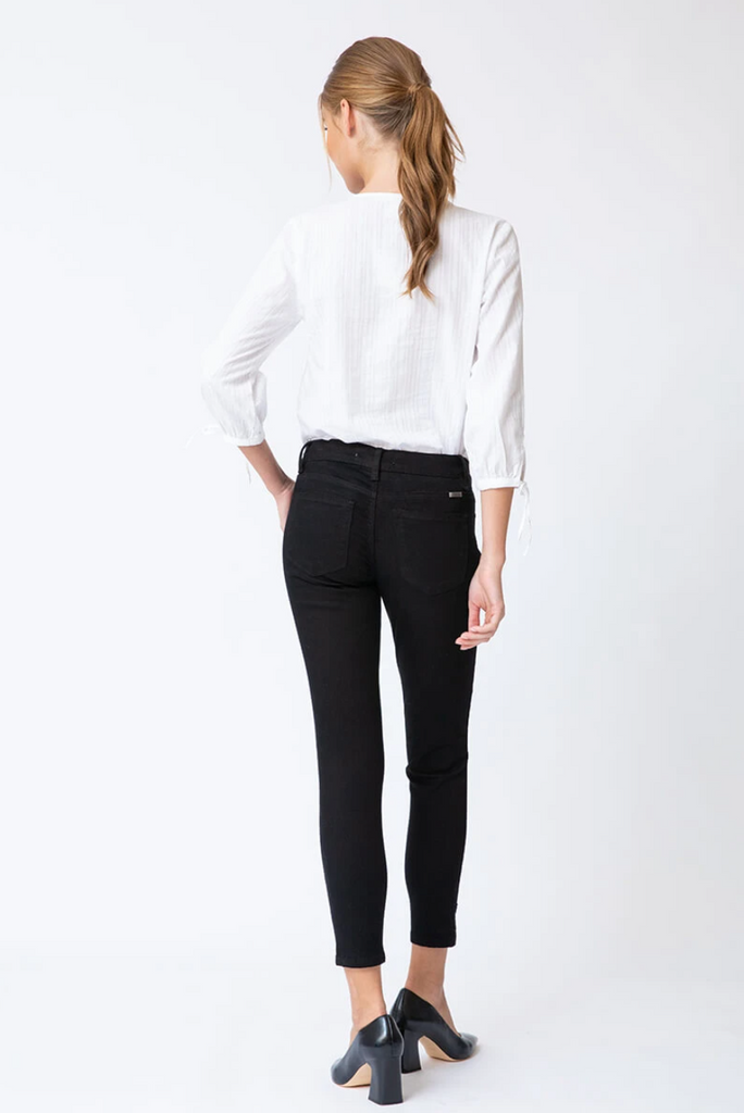 Kancan- Claire Low Rise Ankle Skinny Jeans in Black