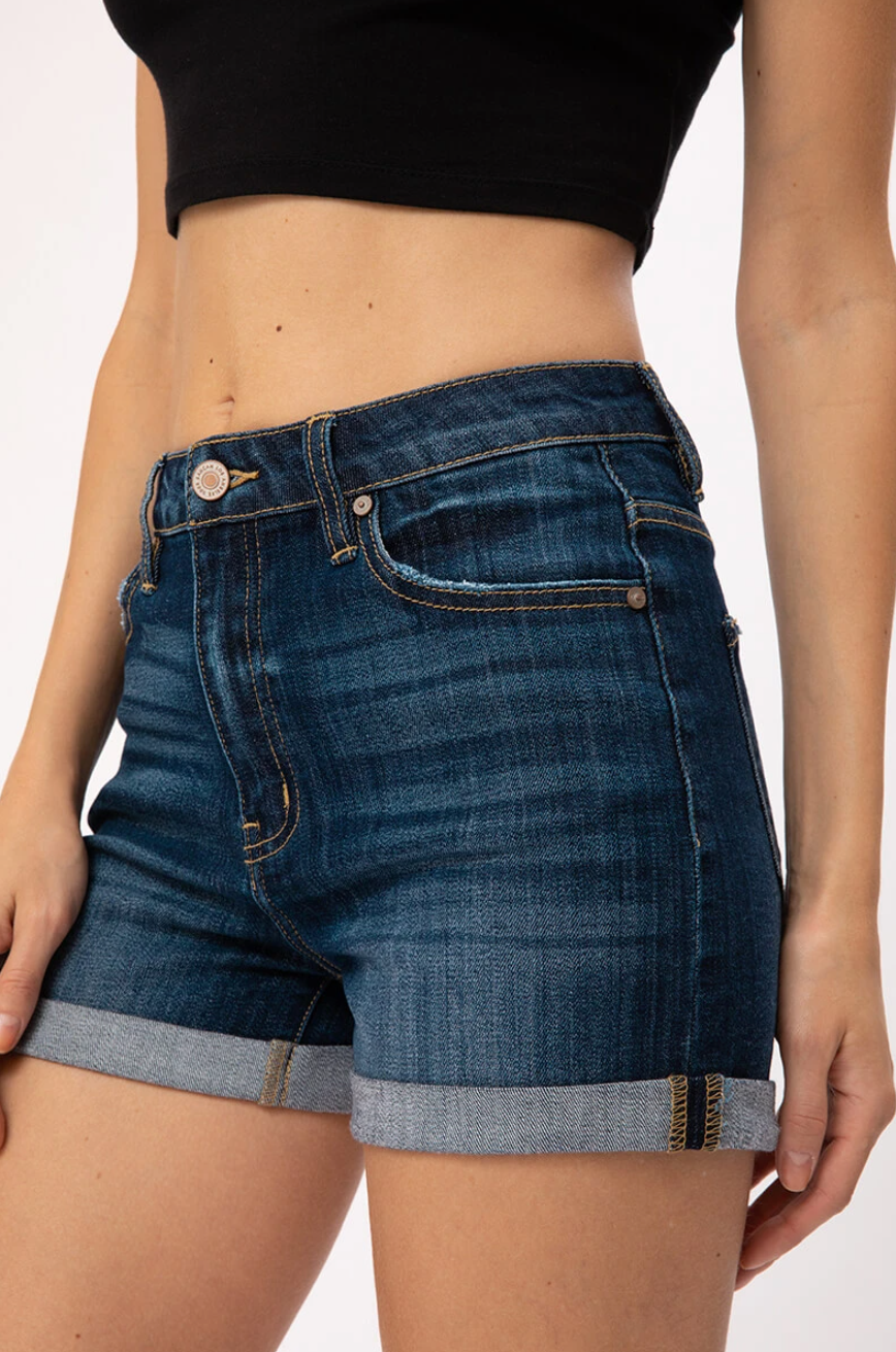 Kancan Denim- Rolle High Rise Shorts