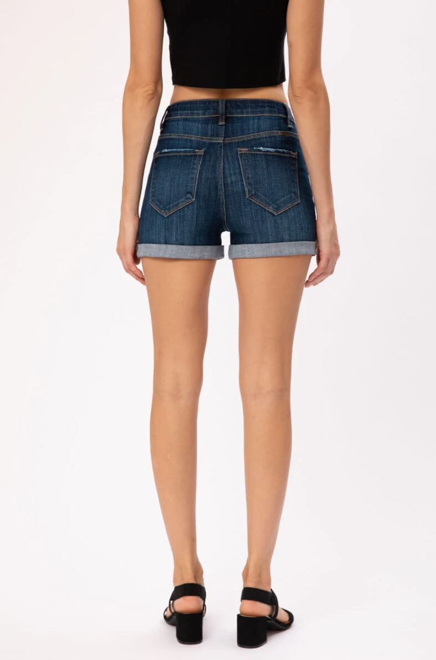 Kancan Denim- Rolle High Rise Shorts