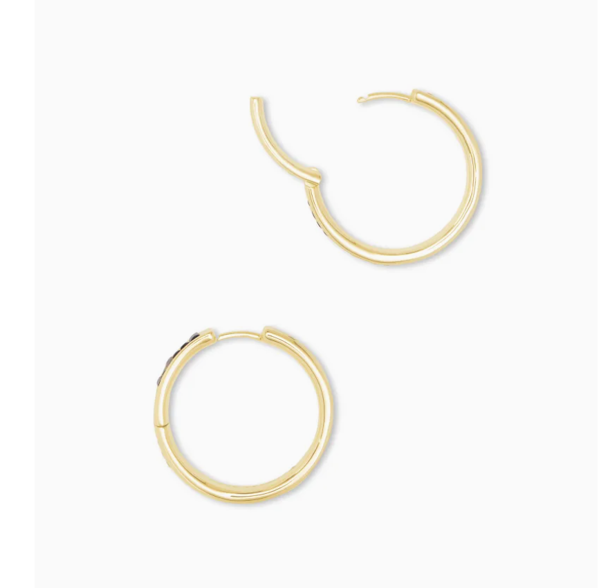 Kendra Scott  Alex Gold Drop Earrings In Black Opaque Glass  Annies  Hallmark and Gretchens Hallmark 6000