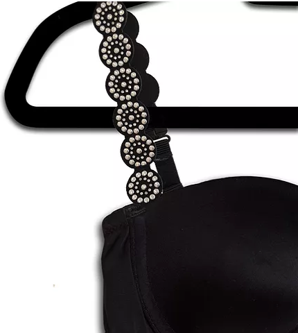 Strap-Its- Black Strap with Silver Rock Stud-Strap ONLY