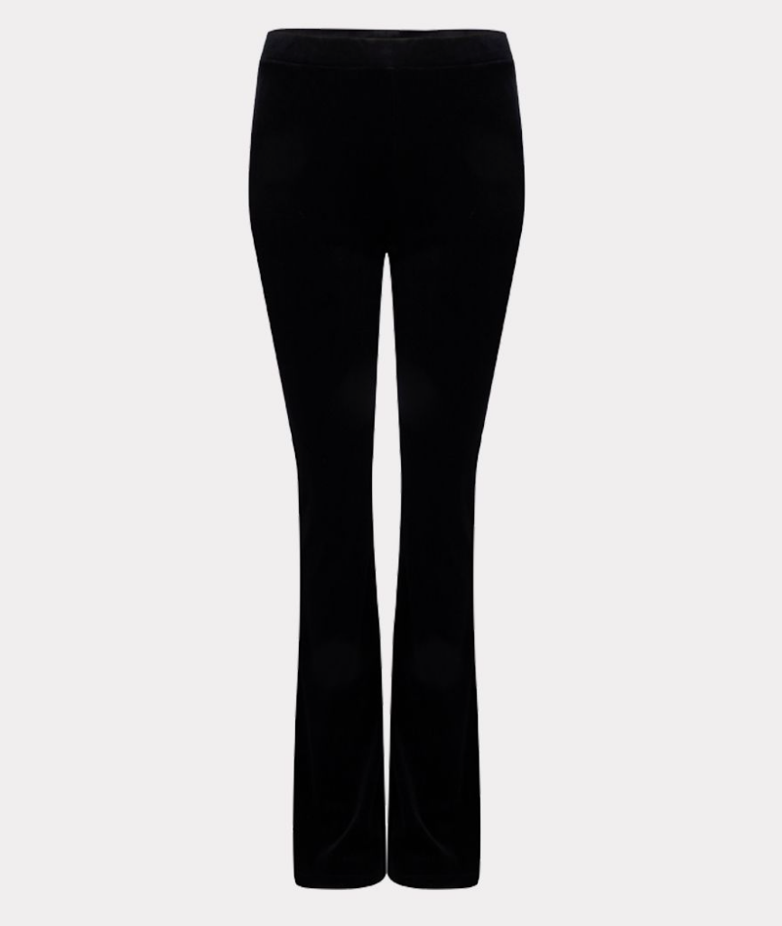 Esqualo- Velvet Pants in Black