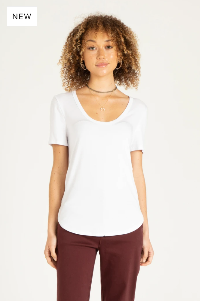 Another Love- Catalina Scoop Neck Tee in Assorted Colors