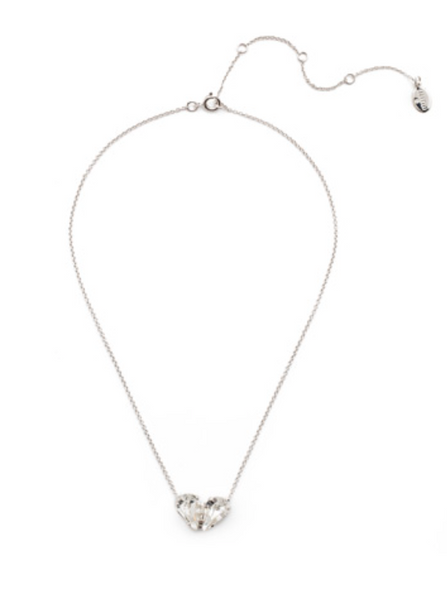 Sorrelli- Valentina Pendant Necklace In Silver Crystal