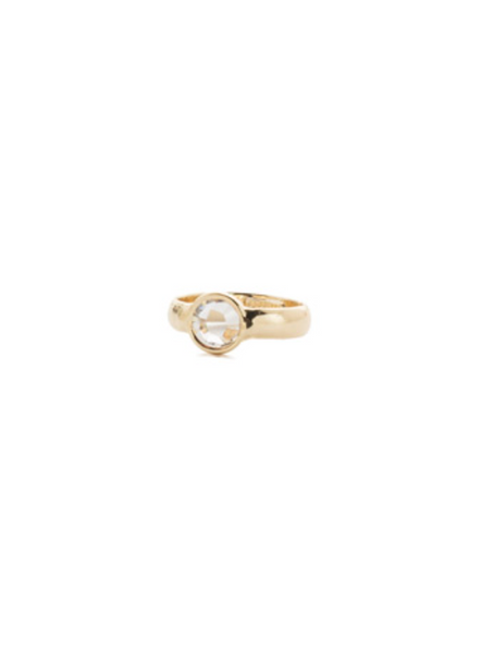 Sorrelli- Aura Cocktail Ring in Gold Crystal