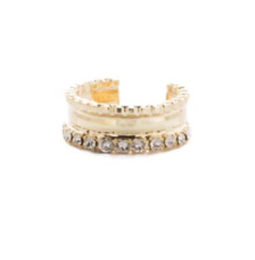 Sorrelli- Tria Ring in Gold Crystal