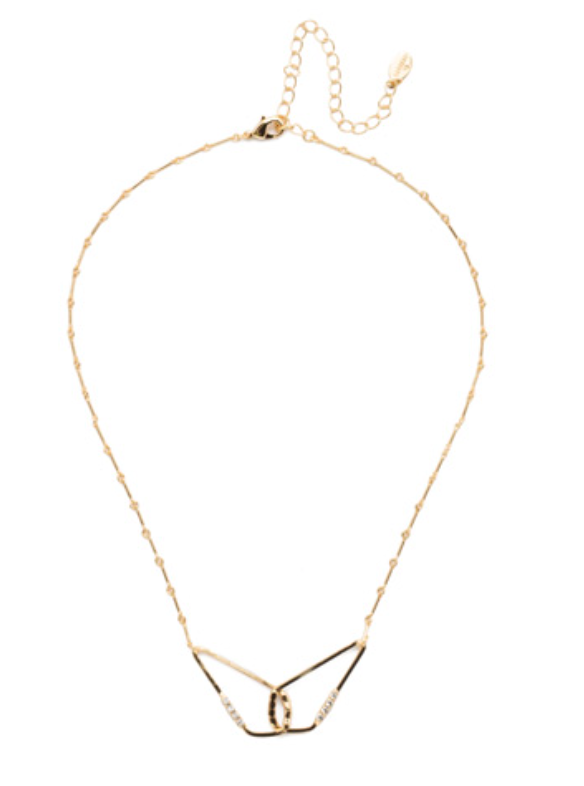 Sorrelli- Maxine Tennis Necklace in Gold Crystal