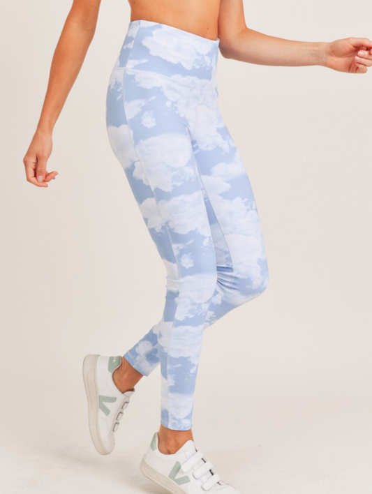 Mono B- Clouds of Shangri-La Highwaist Leggings