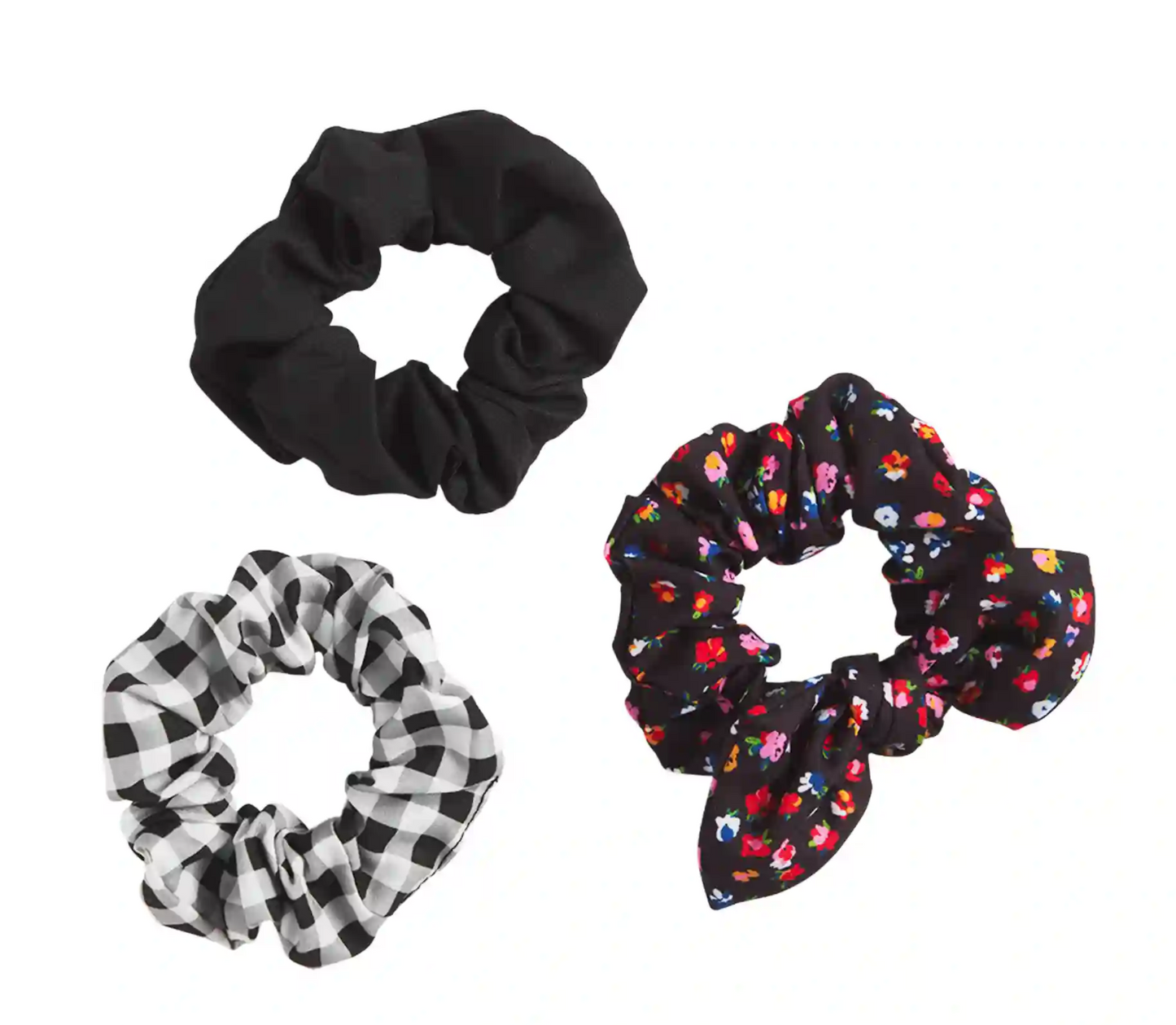 Mud Pie- Patterned Scrunchie Set in Assorted Colors