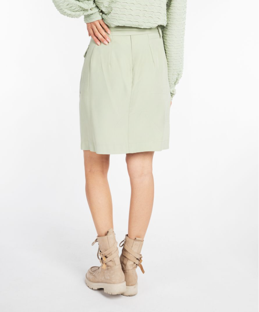 Esqualo- Dobby Skirt with Tie in Swamp Green