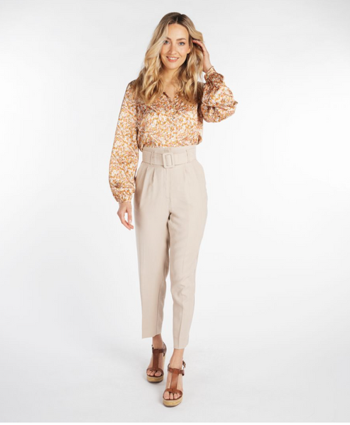 Esqualo- Dobby Trousers in Sand
