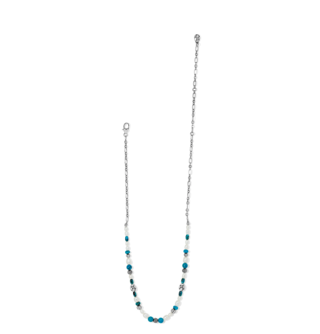 Brighton- Pebble Turquoise and Pearl Necklace