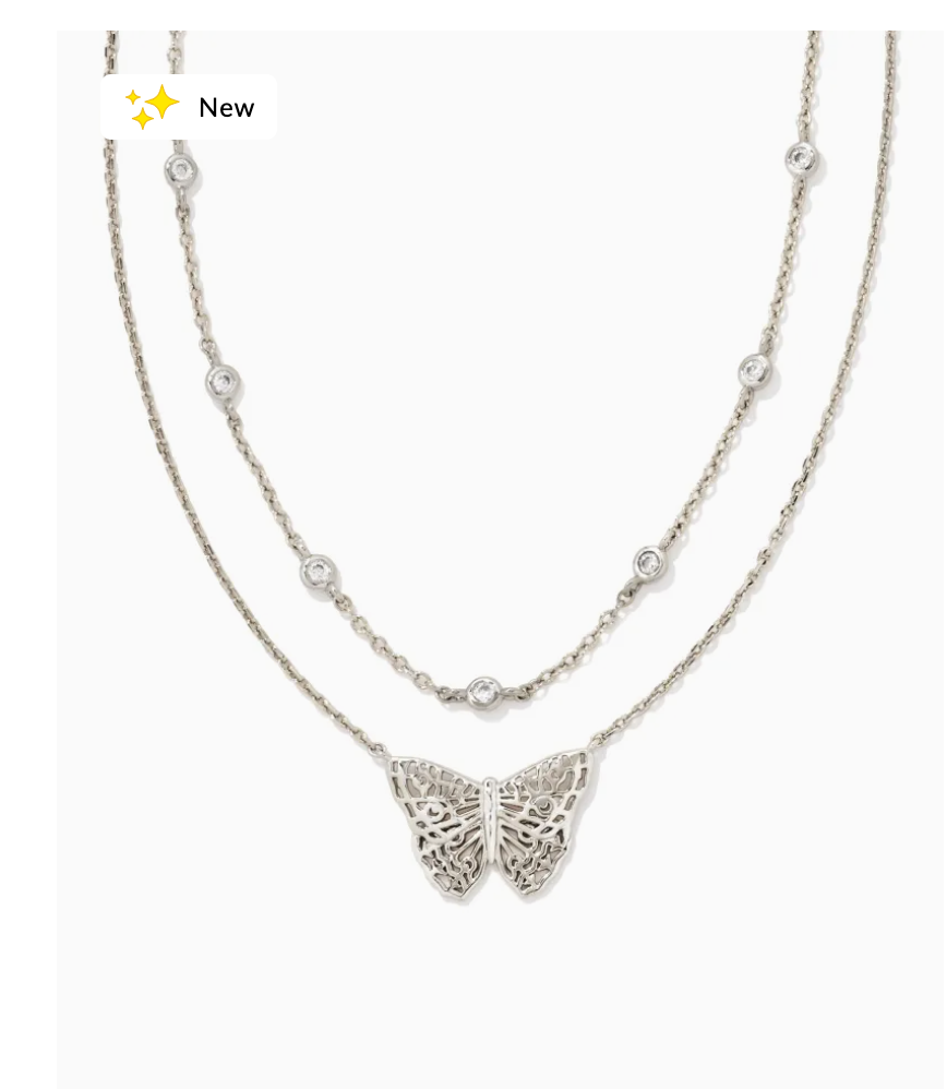 Kendra Scott Sterling Silver Open Star Chain Necklace