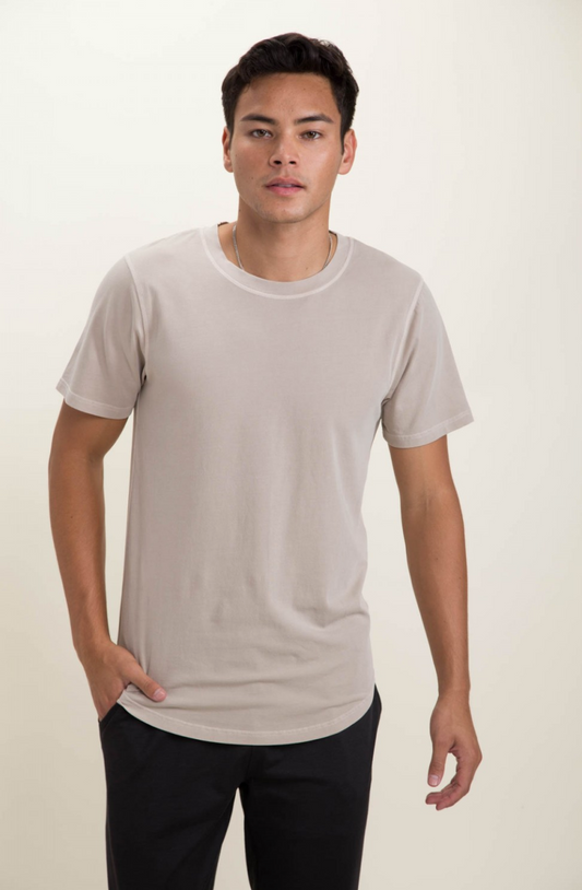 Mono B-  Men's Pima Cotton Breathable Scallop Hem Tee