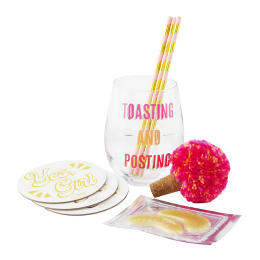 MUD PIE-Essential Box for Toasting and Posting Gift Set