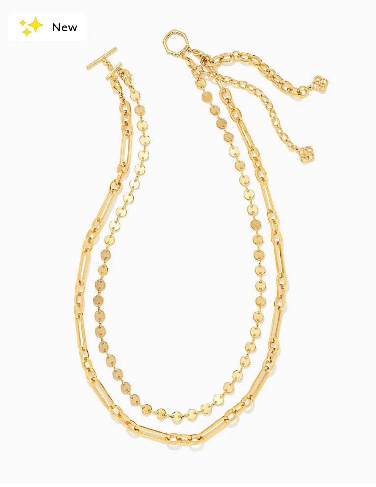 Kendra Scott- Frankie Convertible Multi Strand Necklace in Gold