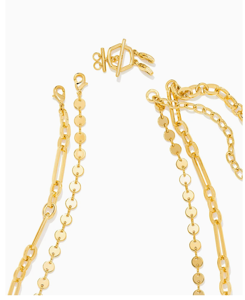 Kendra Scott- Frankie Convertible Multi Strand Necklace in Gold